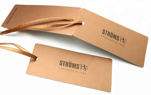 custom logo printing brown kraft paper card for earring jewelry hanging